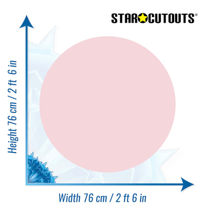 SC5000-x-m-002 Plain Medium Correx Circle - Blush Pink Height 76 cm Width 76 cm