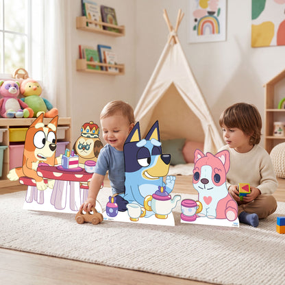 SC4784 Bluey Bingo & Friends Tea Party Star Mini Bundle - Wall & Floor Decoration Cardboard Cutout Height 55cm