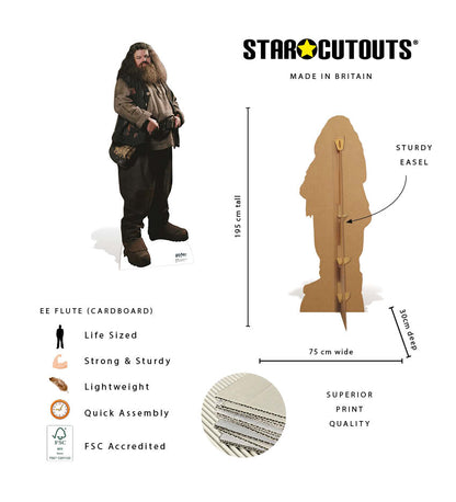 SC643 Hagrid Cardboard Cut Out Height 195cm