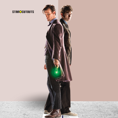 SC704 10th & 11th Doctor 50th Anniversary Special Matt Smith and David Tenant Cardboard Cut Out Height 182cm