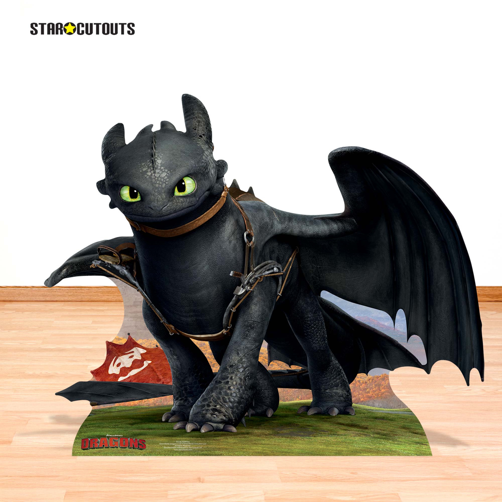 SC736 Toothless Dragon Cardboard Cut Out Height 100cm – Star Cutouts