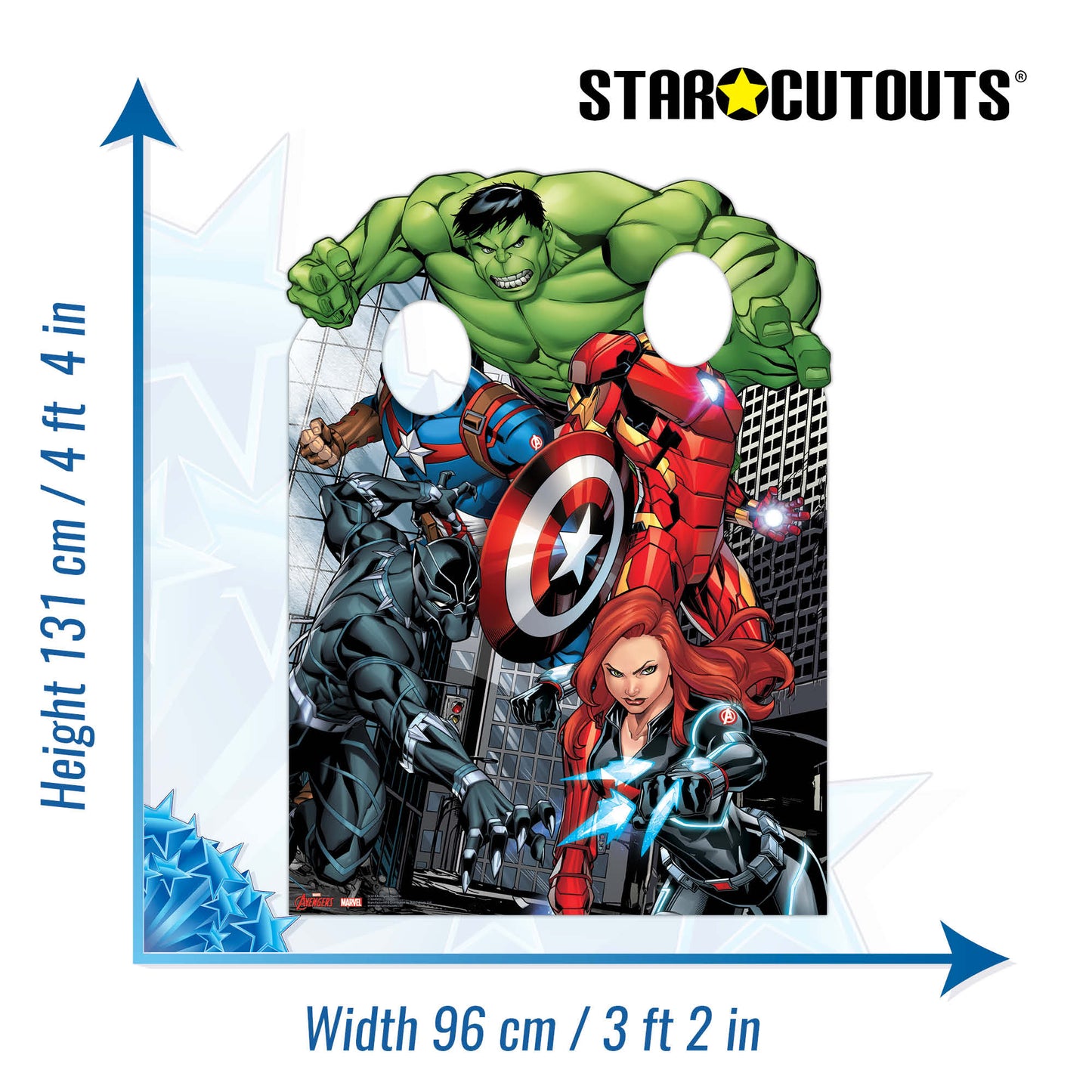 SC814 Avengers Assemble Child Stand In Cardboard Cut Out Height 131cm