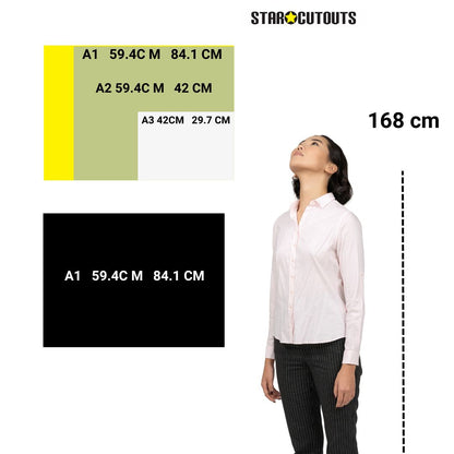 SCB001 -A1 Large Printed Rigid Rectangle Board, Poster, Sign  Cardboard Cut Out Height 59.4cm