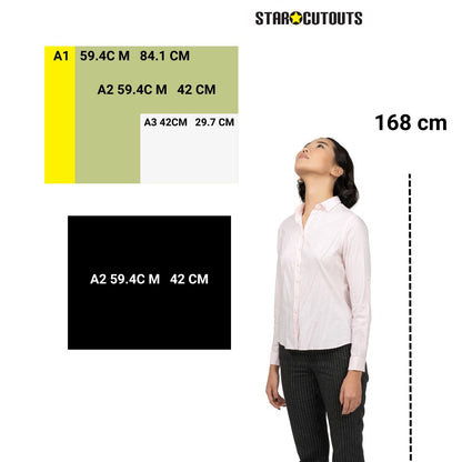 SCB002-A2 Medium Printed Rigid Rectangle Board, Poster, Sign Cardboard Cut Out Height 59.4cm