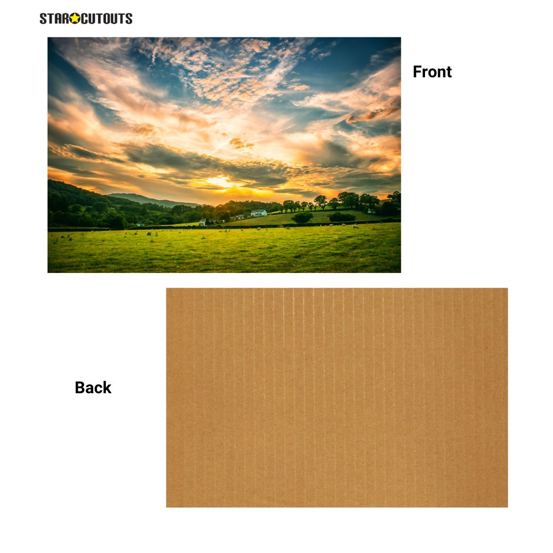 SCB003 -A3 Small Printed Rigid Rectangle Board, Poster, Sign Cardboard Cut Out Height 42cm