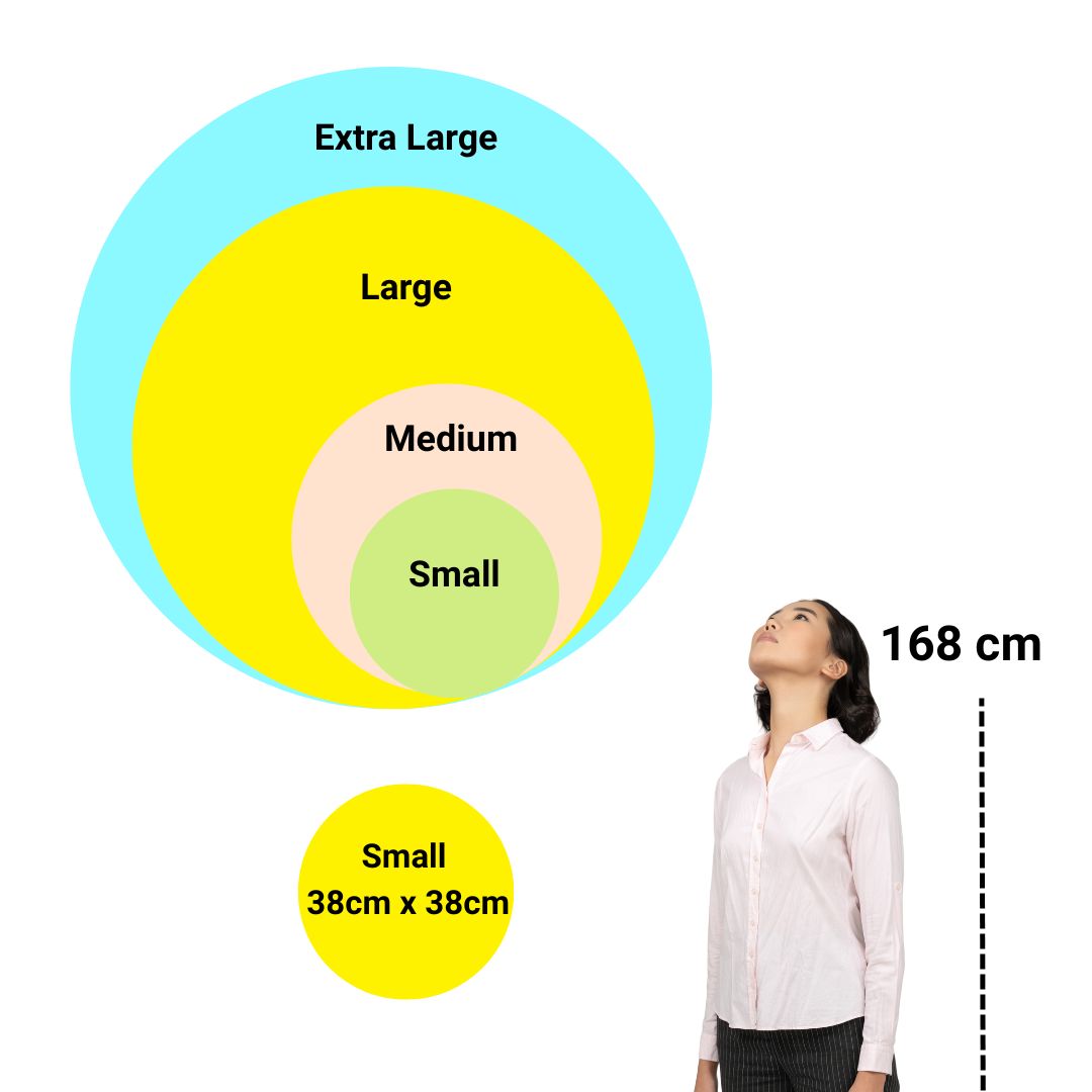 SCCIRCLE001 Small Printed Rigid Circle Board, Poster, Sign Cardboard Cut Out Height 38cm