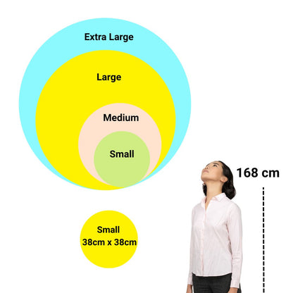 SCCIRCLE001 Small Printed Rigid Circle Board, Poster, Sign Cardboard Cut Out Height 38cm