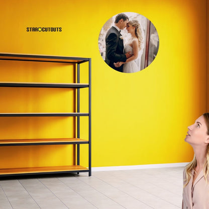 SCCIRCLE002 Medium Printed Rigid Circle Board, Poster, Sign Cardboard Cut Out Height 58cm