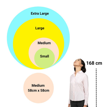 SCCIRCLE002 Medium Printed Rigid Circle Board, Poster, Sign Cardboard Cut Out Height 58cm