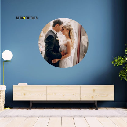 SCCIRCLE003 Large Printed Rigid Circle Board, Poster, Sign Cardboard Cut Out Height 78cm