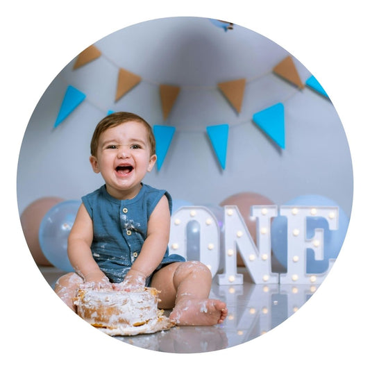 SCCIRCLE004 - Extra Large Printed Rigid Circle Board, Poster, Sign Cardboard Cut Out Height 96cm