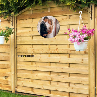 SCCIRCOR1 - Small Printed Rigid Circle Correx Board, Poster, Sign Cardboard Cut Out Height 38cm