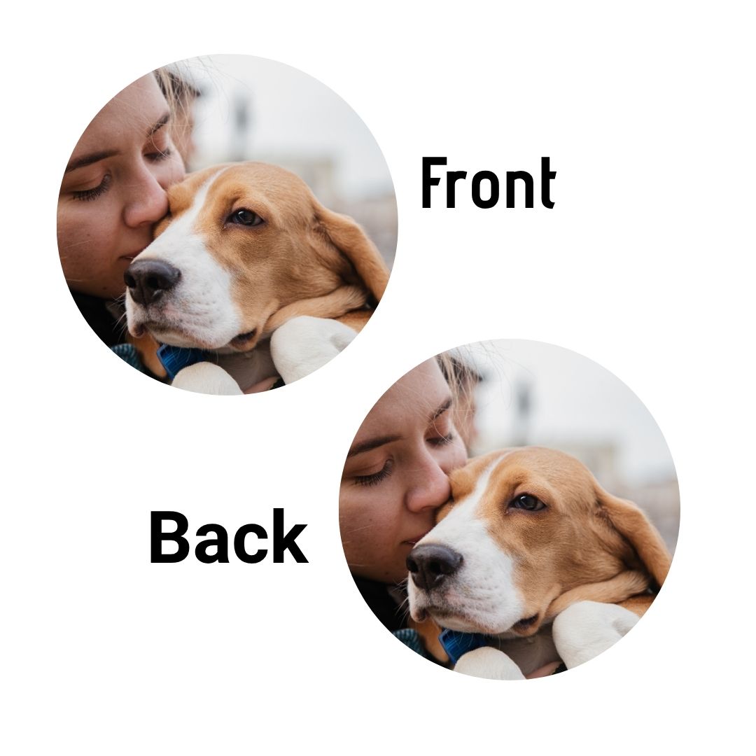 SCCIRCOR2DS - Medium Printed Rigid Circle Correx Board, Poster, Sign Double Sided Cardboard Cut Out Height 58cm