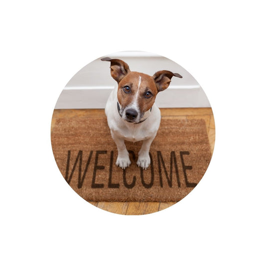 SCCIRCOR2DS - Medium Printed Rigid Circle Correx Board, Poster, Sign Double Sided Cardboard Cut Out Height 58cm