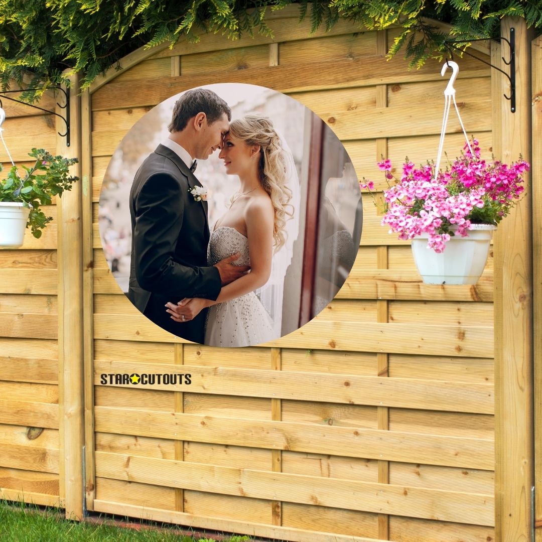 SCCIRCOR3DS- Large Printed Rigid Circle Correx Board, Poster, Sign Double Sided Cardboard Cut Out Height 78cm