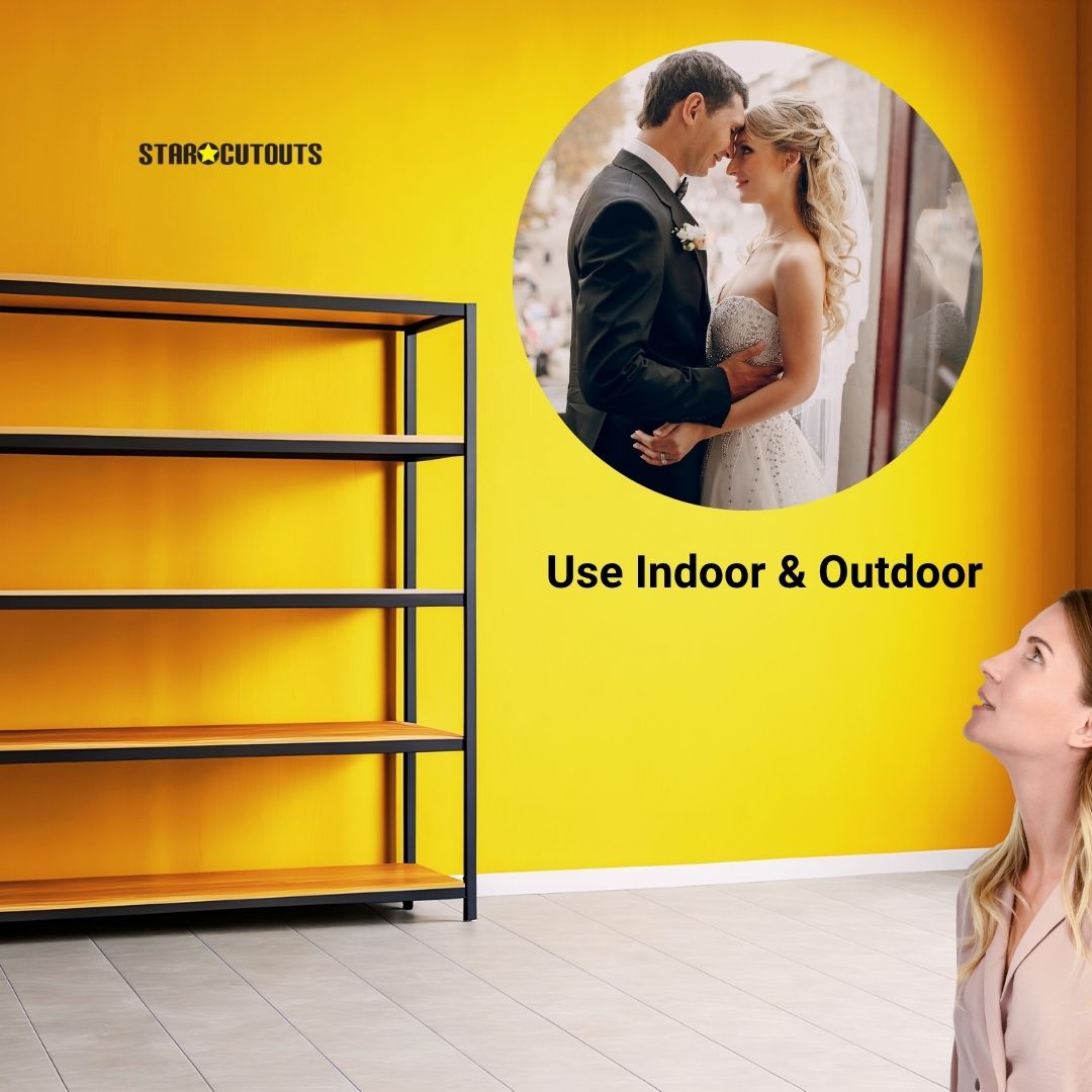 SCCIRCOR3- Large Printed Rigid Circle Correx Board, Poster, Sign Cardboard Cut Out Height 78cm