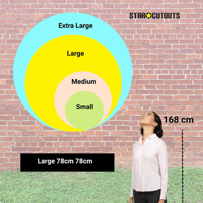 SCCIRCOR2 - Medium Printed Rigid Circle Correx Board, Poster, Sign Cardboard Cut Out Height 58cm