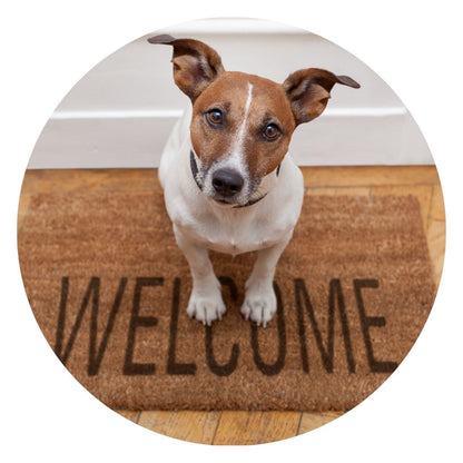 SCCIRCOR4DS Extra Large Printed Rigid Circle Correx Board, Poster, Sign Double Sided Cardboard Cut Out Height 96cm