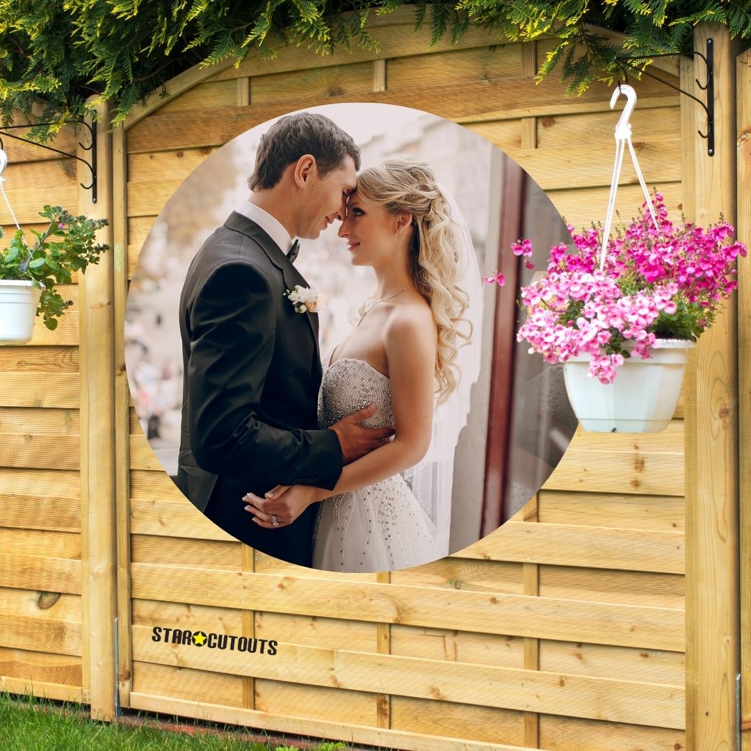 SCCIRCOR4 - Extra Large Printed Rigid Circle Correx Board, Poster, Sign Cardboard Cut Out Height 96cm