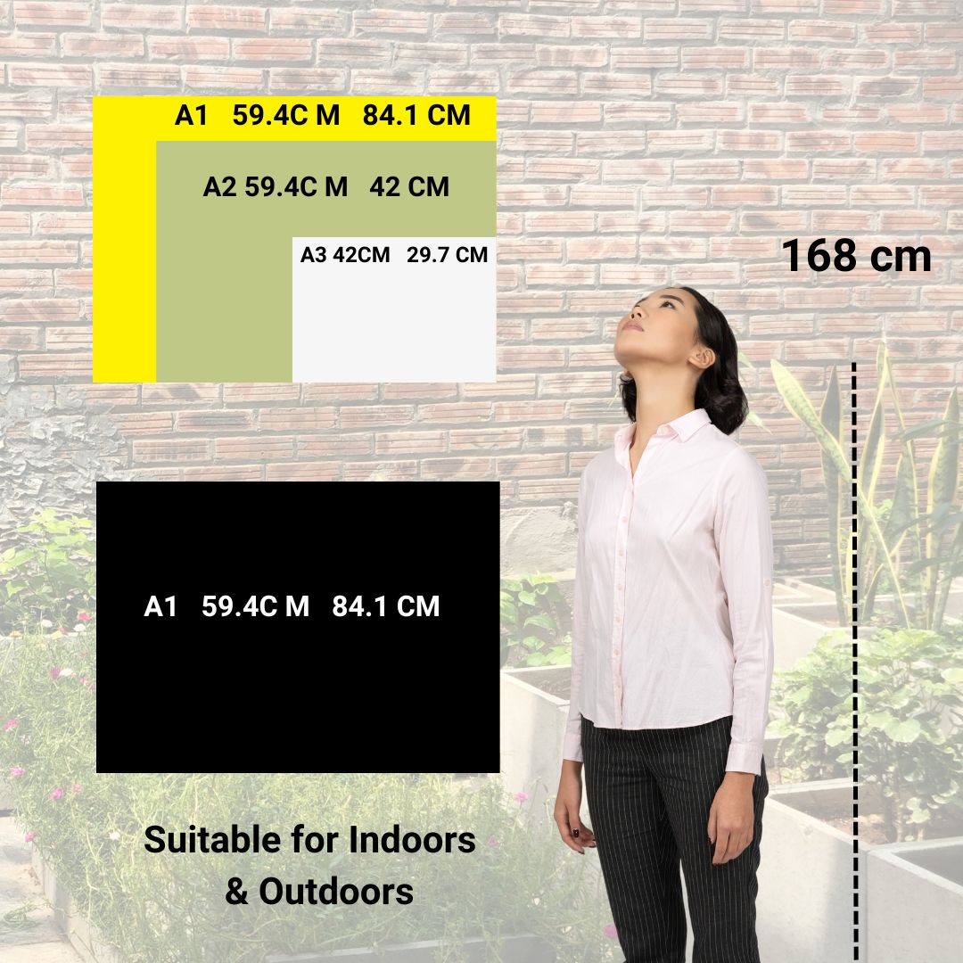 SCCORREX001 DSA1 Large Double Sided Printed Rigid Rectangle Board on Correx -  Poster, Sign Cardboard Cut Out Height 59.4cm