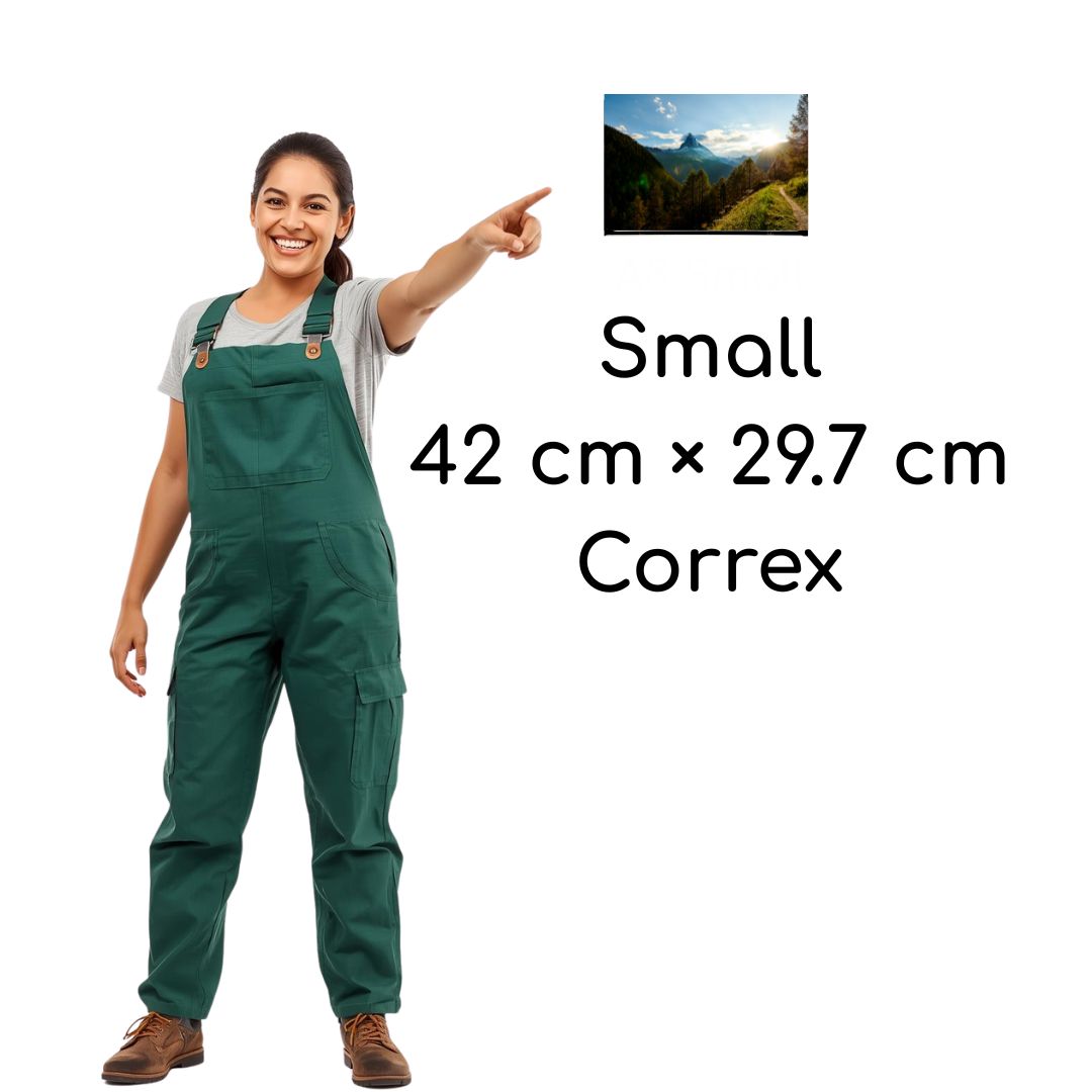 SCCORREX003 - A3 Small Printed Rigid Rectangle Board on Correx -  Poster, Sign Height 42cm