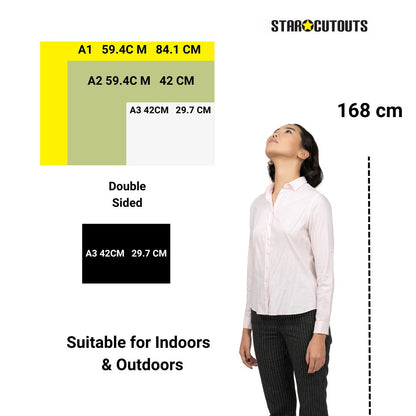 SCCORREX003 - A3DS Small Double Sided Printed Rigid Rectangle Board on Correx -  Poster, Sign Cardboard Cut Out Height 42cm