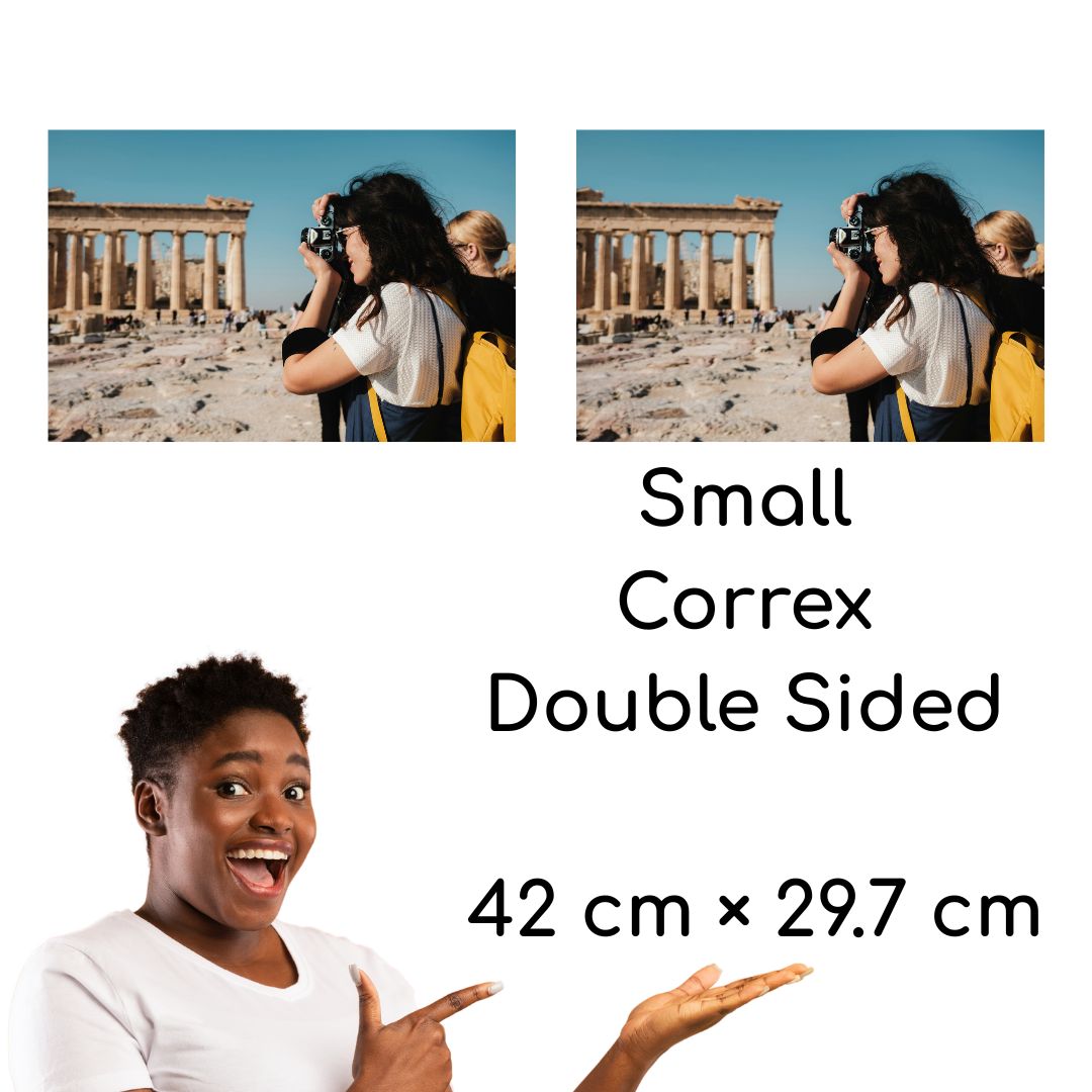 SCCORREX003 - A3DS Small Double Sided Printed Rigid Rectangle Board on Correx -  Poster, Sign Height 42cm