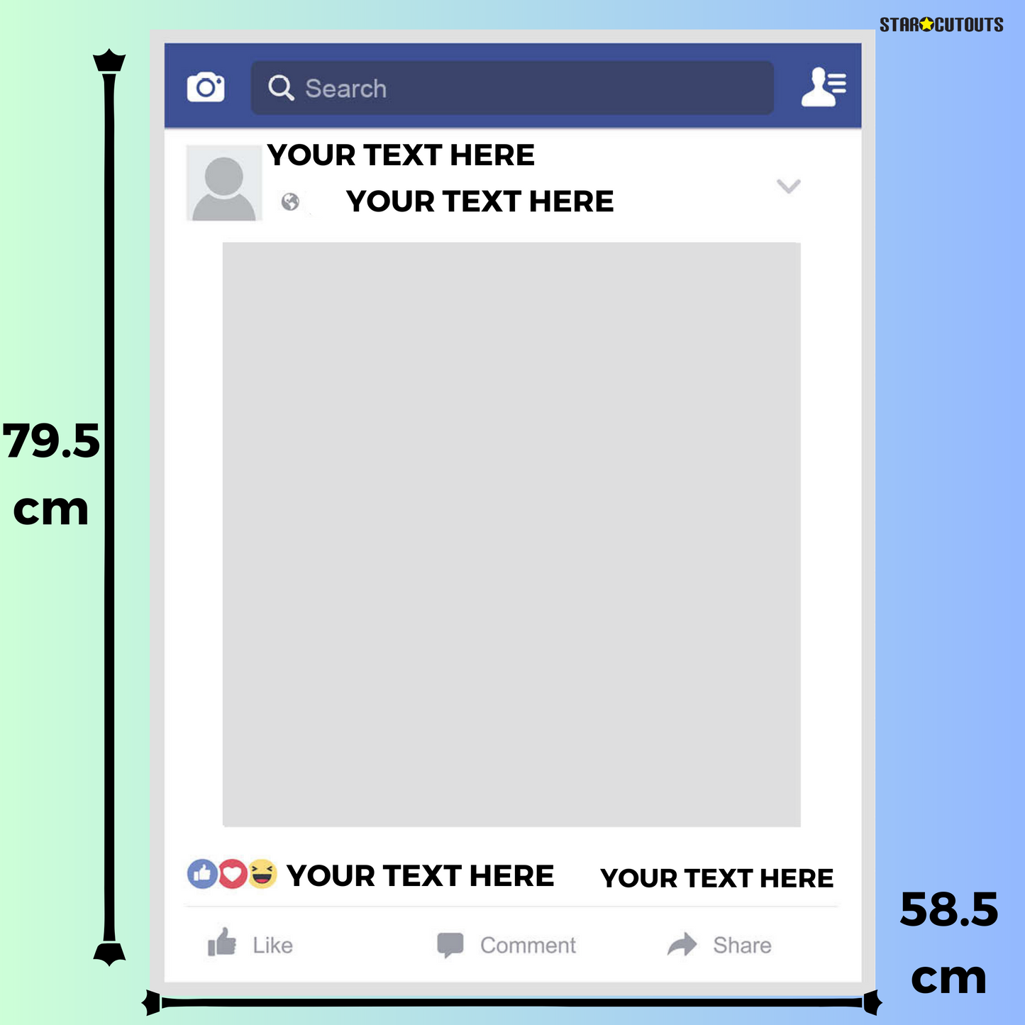 SF001 Selfie Frame Facebook Frame & Props Height 79.5 cm