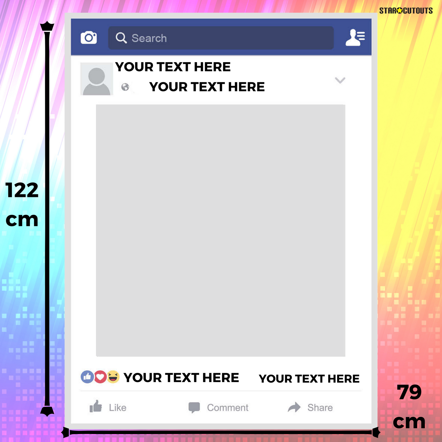 SF003 Selfie Frame Facebook Frame & Props Large Size Height 122cm