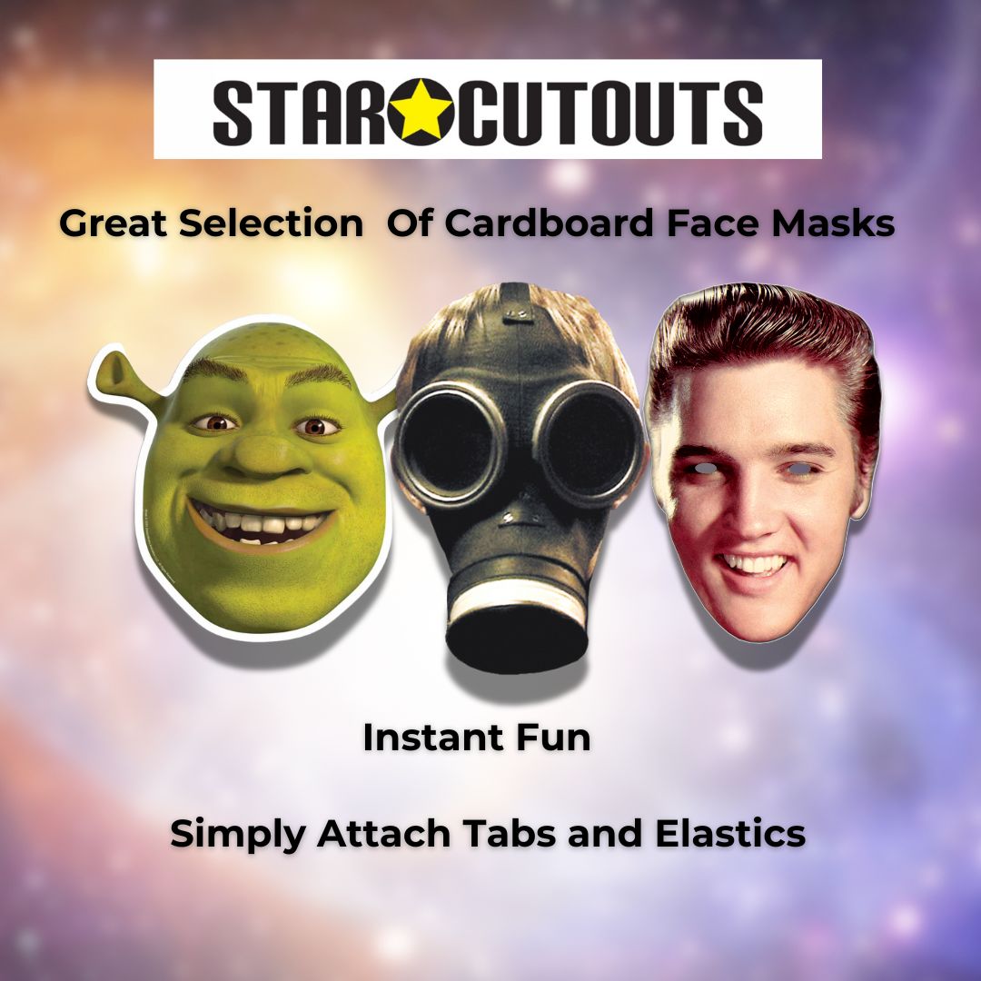 SMP20 Elvis Presley - Elvis Presley Six Pack Cardboard Face Masks With Tabs and Elastic