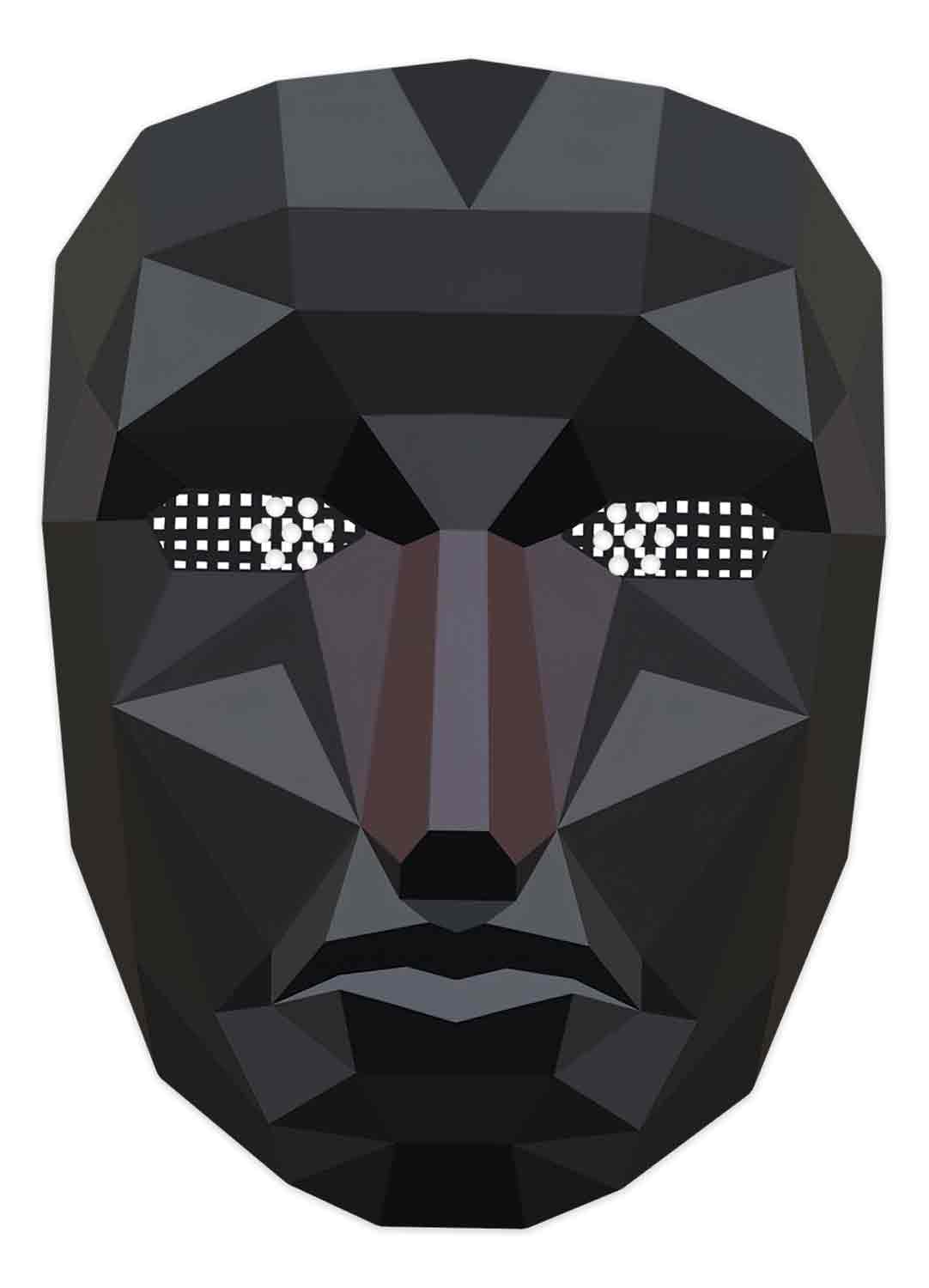 SM405 Polygon Inspired 1D Flat Star Party Single Face Mask – Star Cutouts