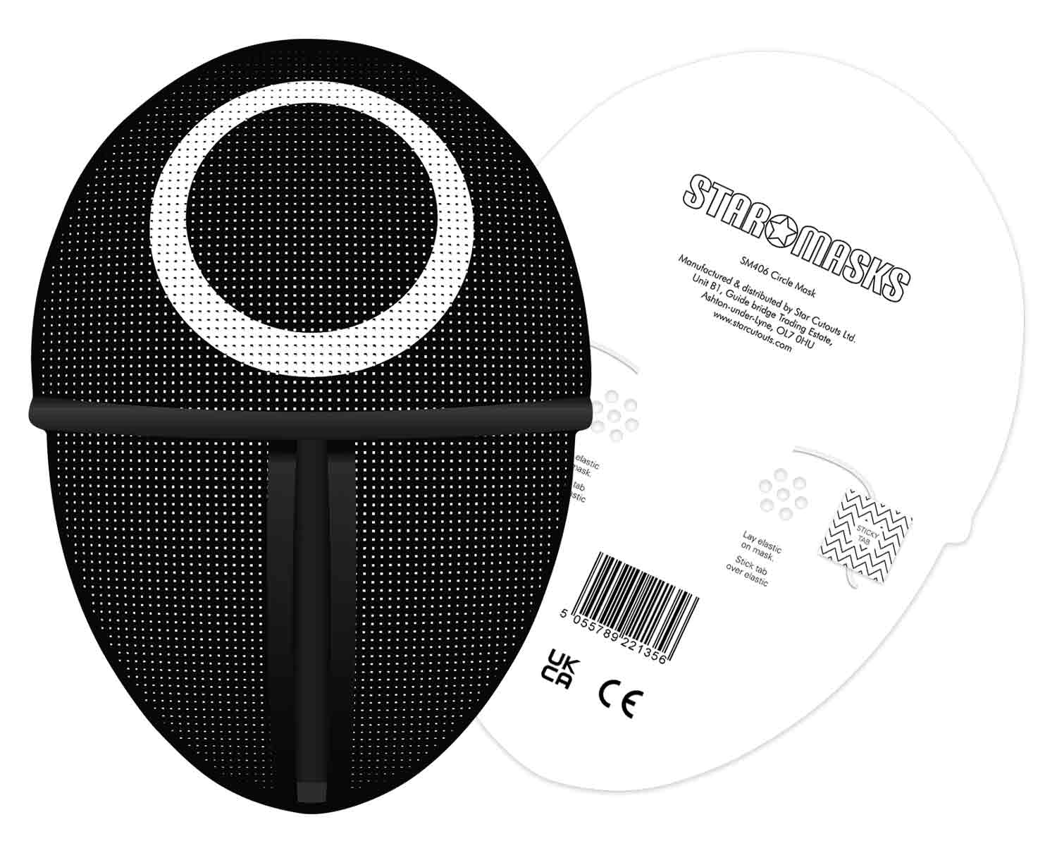 Scircular Mask SM406 Fencing Circle Inspired 1D Flat Star Party Single Face Mask ...
