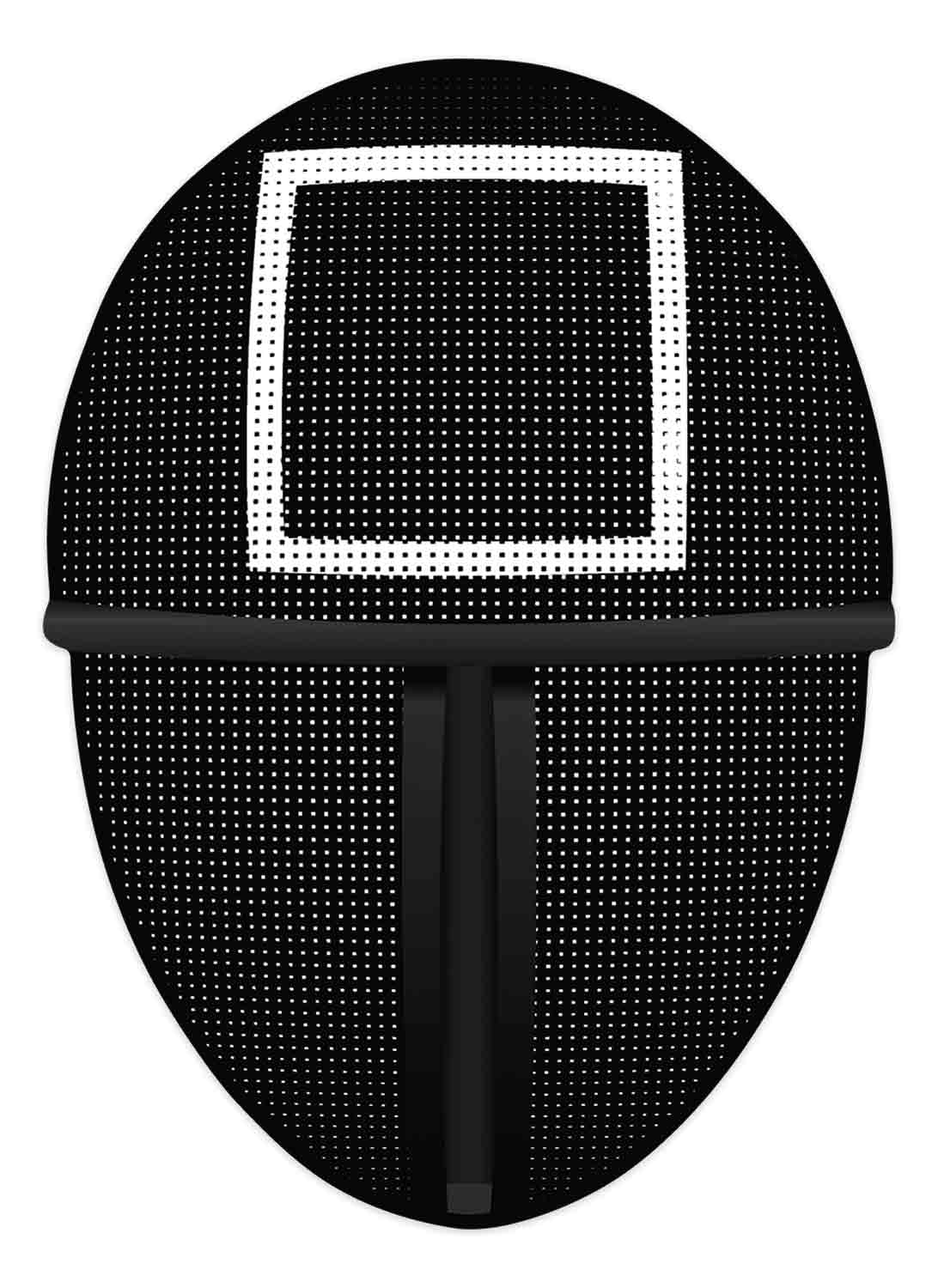 SM407 Fencing   Square  Inspired  1D Flat    Star Party Single Face Mask