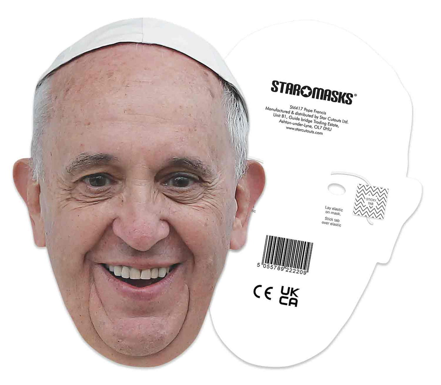 SM417 Pope Francis  Star Party Single Face Mask