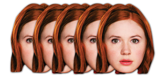 SMP27 Amy Pond - Doctor Who   Six Pack Cardboard Face Masks With Tabs and Elastic