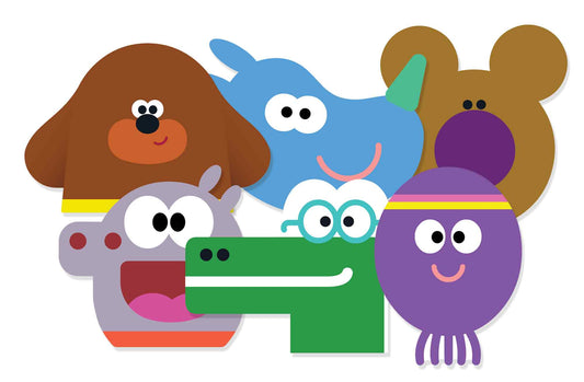 SMP378 Hey Duggee & Squirrels Party Pack of 6 s Hey Duggee Six Pack Cardboard Face Masks With Tabs and Elastic