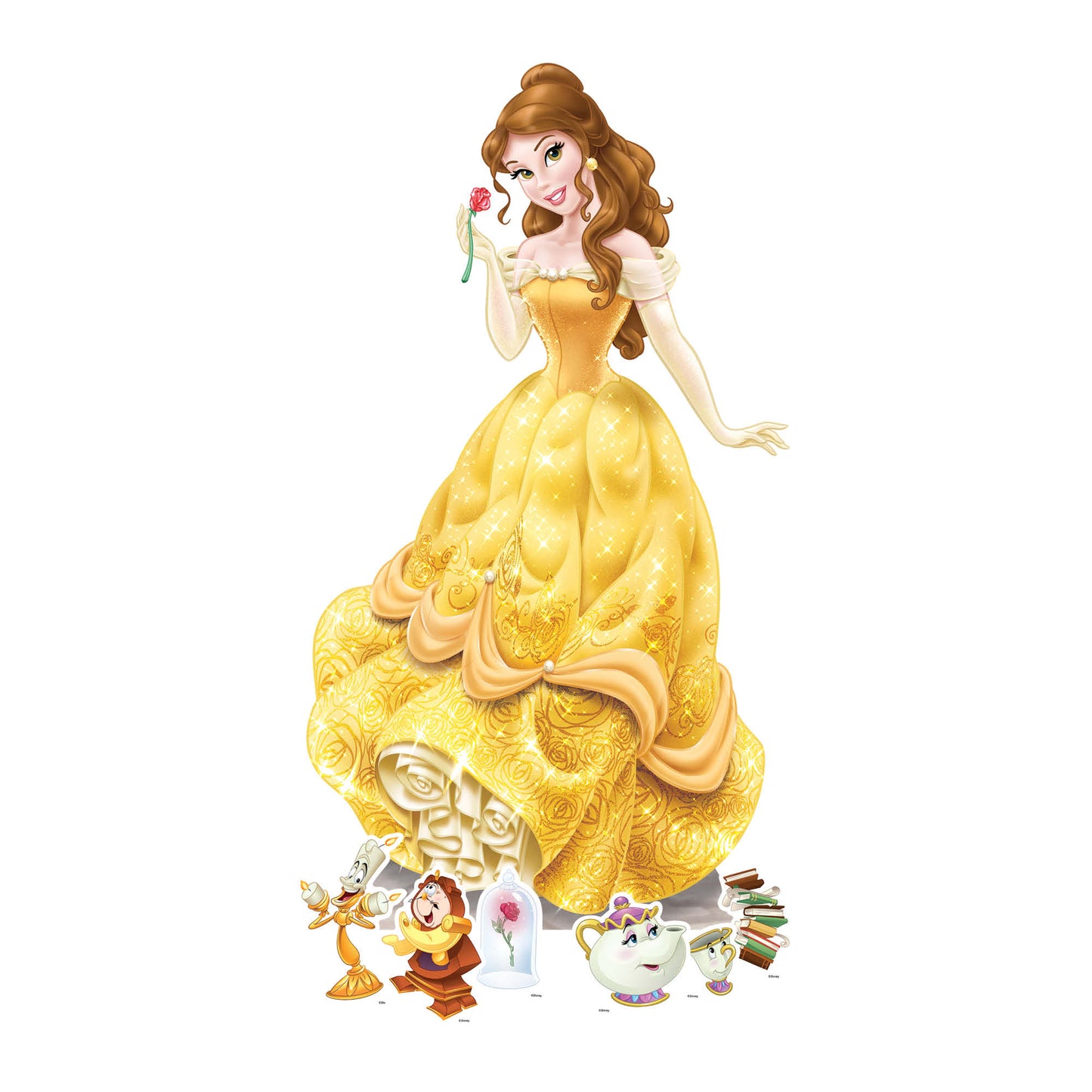 SP010 Belle Cardboard Cutout Party Decorations With Six Mini Party Supplies Height 134cm