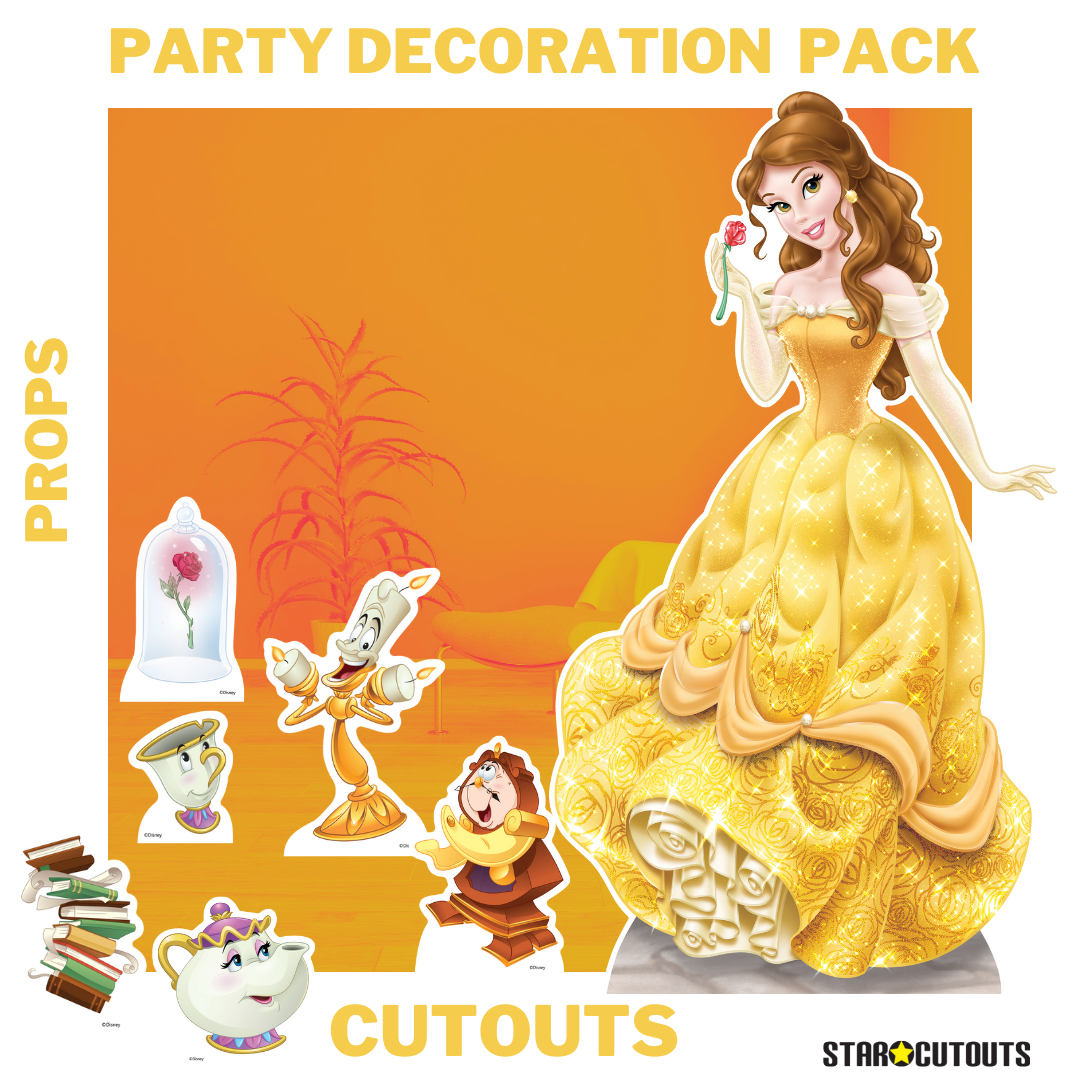 SP010 Belle Cardboard Cutout Party Decorations With Six Mini Party Supplies Height 134cm