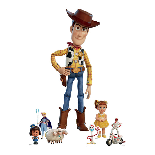 SP011 Woody Toy Story Cardboard Cutout Party Decorations With Six Mini Party Supplies Height 134cm