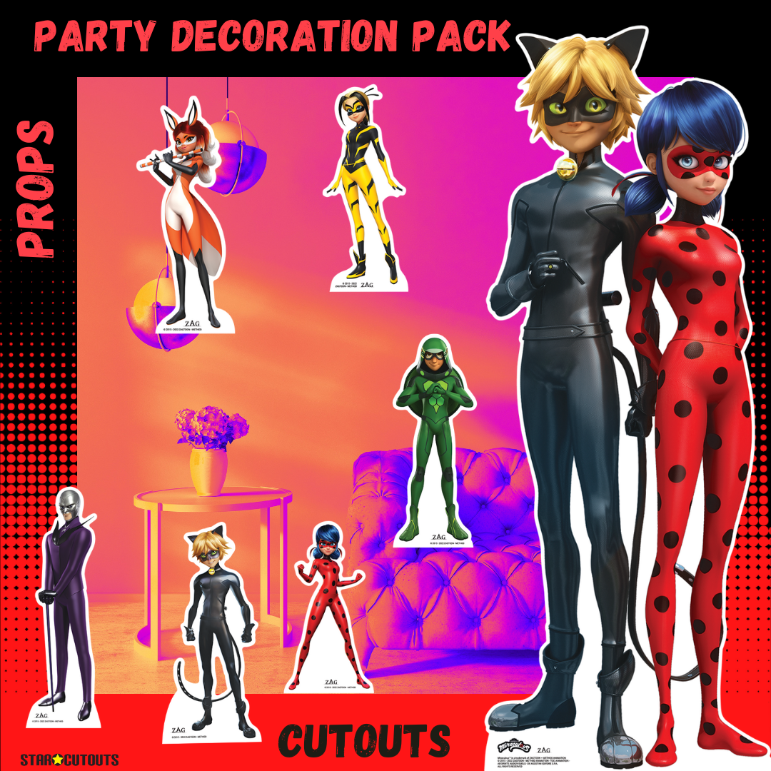 SP016 Miraculous Party Pack Cardboard Cut Out Height 135cm