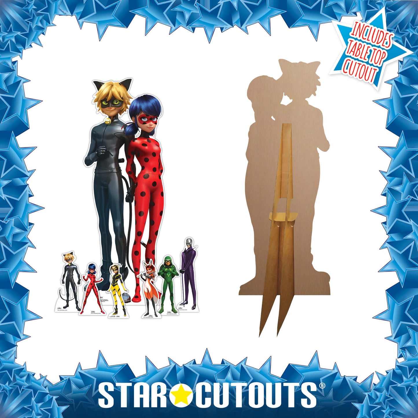 SP016 Miraculous Party Pack Cardboard Cut Out Height 135cm