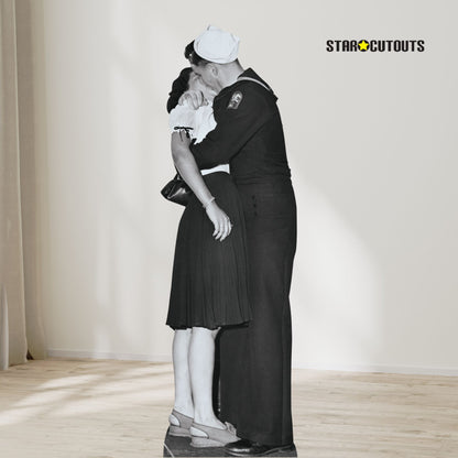 SC1554 Victory Day Couple (Black and White) Cardboard Cut Out Height 184cm