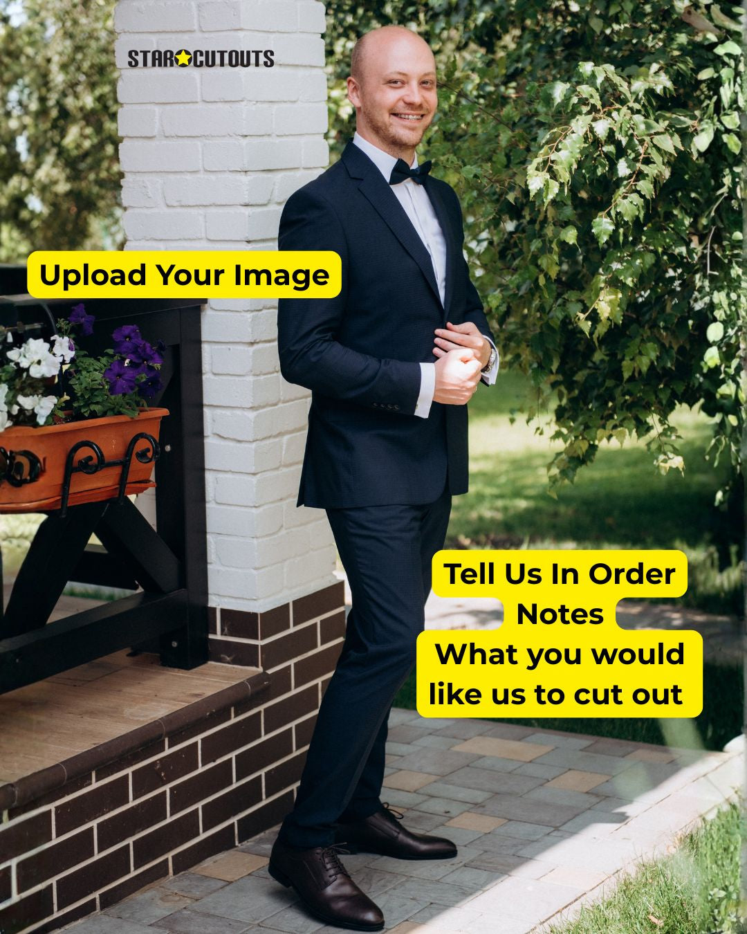 SCCUST1 Custom Cardboard Cut Out Standard  Maximum Height 6ft 4in