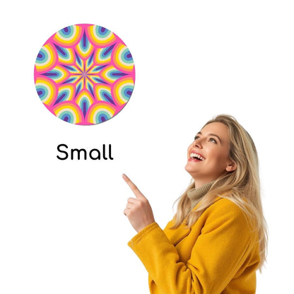 SCCIRCLE001 Small Printed Rigid Circle Board, Poster, Sign Cardboard Cut Out Height 38cm