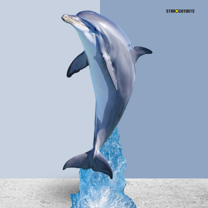 SC4634 Dolphin Leaping From Sea Cardboard Cut Out Height 195cm