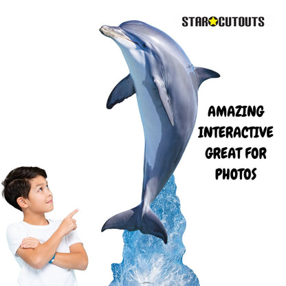 SC4634 Dolphin Leaping From Sea Cardboard Cut Out Height 195cm