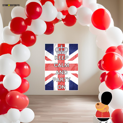 RD081 Keep Calm & Party On Posters – 6 Pack Posters  Height 44cm