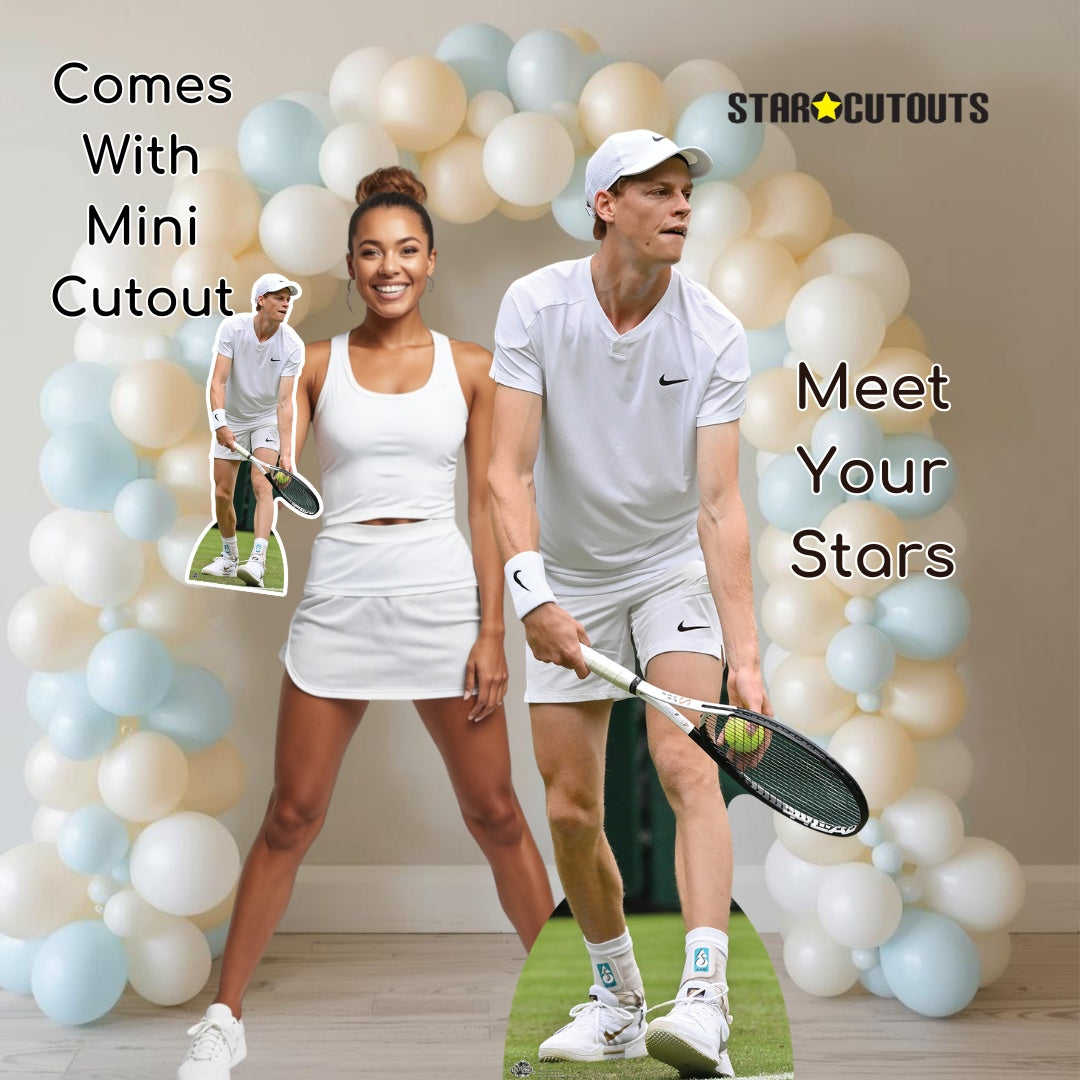 CS1212 Jannik Sinner -Tennis Player Cardboard Cut Out Height 191cm
