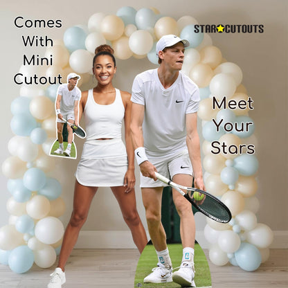 CS1212 Jannik Sinner -Tennis Player Cardboard Cut Out Height 191cm