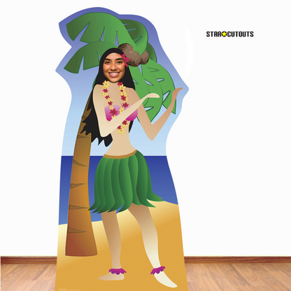 SC044 Hula Girl Stand-In Cardboard Cut Out Height 190cm